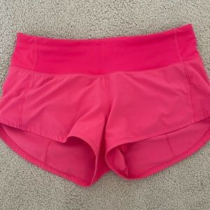 Pink lululemon shorts